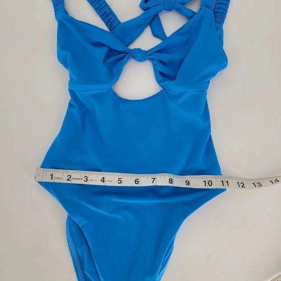 vitamin A blue one peice swimsuit small small - Picture 5 of 9